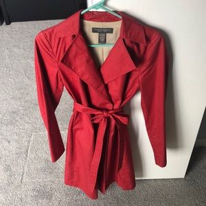 Banana Republic red trench coat